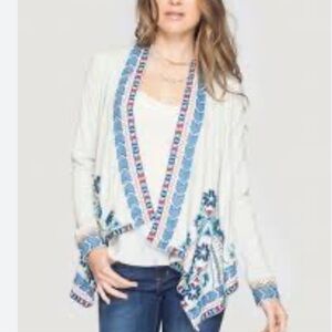 Johnny Was Kimono an Open Front with 
Colorful Embroidered